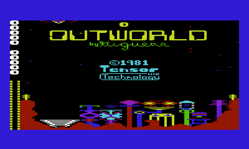 Outworld Commodore VIC-20 Screenshot: Title screen.