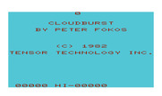 Cloudburst for Commodore VIC-20 - Title screen.