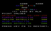 Satellites & Meteorites for Commodore VIC-20 - Title screen.