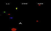 Satellites & Meteorites for Commodore VIC-20 - Game start; here come the Satellites & Meteorites.