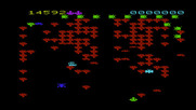 Video Vermin for Commodore VIC-20 - Shoot the snail before it poisons mushrooms...