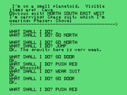 Strange Odyssey for TI-99/4A - Arrived on a small planetoid.