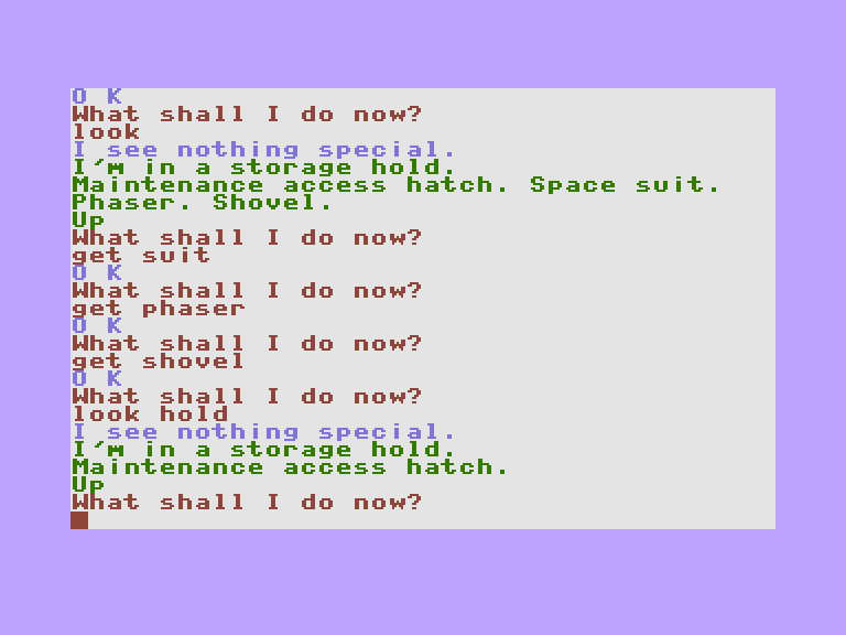 Strange Odyssey Commodore 16 & Plus/4 Screenshot: Nothing more here, guess I'll head back up the ladder...