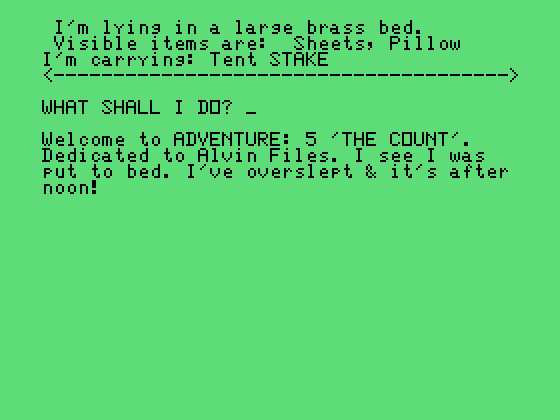 Count, The TI-99/4A Screenshot: Game start.