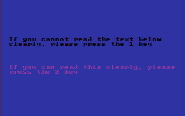 Pitstop II IBM PC/Compatibles Screenshot: Select the type of monitor you have...