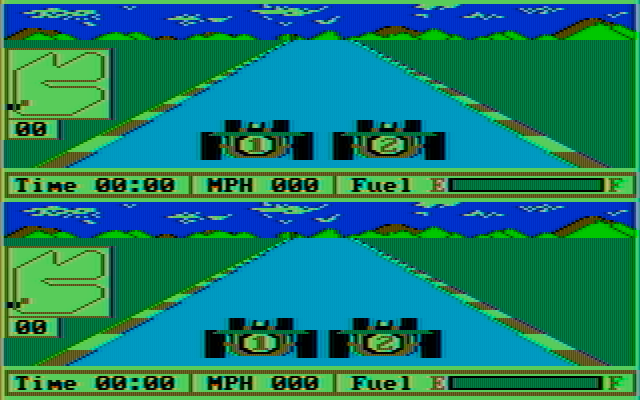 Pitstop II IBM PC/Compatibles Screenshot: Ready to race?