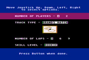 Pitstop II for Atari 8-bit - Game options.