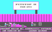 Pitstop II for IBM PC/Compatibles - Title screen.