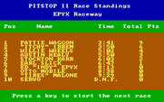 Pitstop II for IBM PC/Compatibles - Race stats...