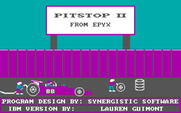 Pitstop II for IBM PC/Compatibles - Title screen.
