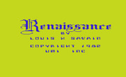 Renaissance for Commodore VIC-20 - Title screen.