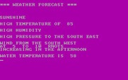 Posey Yacht Race Simulation for IBM PC/Compatibles - Here's the weather forecast...