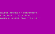 Posey Yacht Race Simulation for IBM PC/Compatibles - Select level of difficulty.