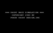 Posey Yacht Race Simulation for IBM PC/Compatibles - Title screen.