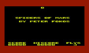Spiders of Mars for Commodore VIC-20 - Title screen.