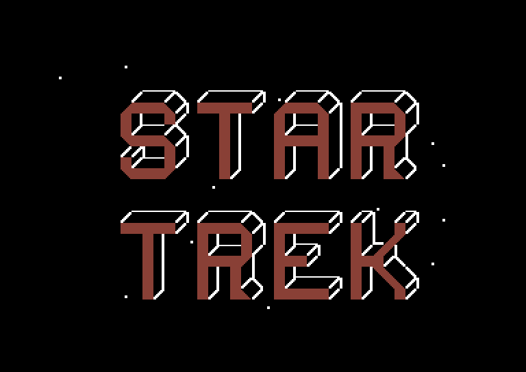 Star Trek Evolution Commodore 64 Screenshot: Star Trek Senior - Title screen.