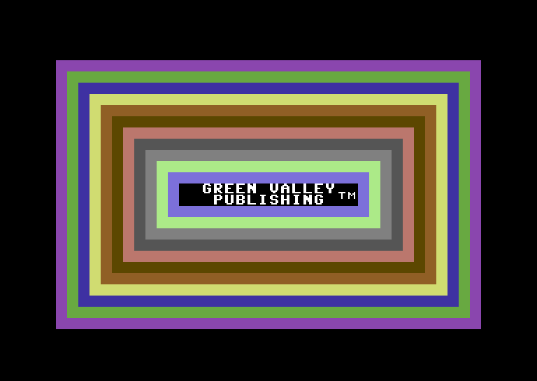 Star Trek Evolution Commodore 64 Screenshot: Green Valley Publishing logo.