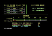 Star Trek Evolution for Commodore 64 - Star Trek Senior - Long range scan.