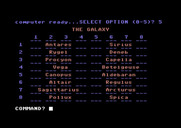 Star Trek Evolution for Commodore 64 - Beginner's Star Trek - Galaxy map.