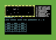 Star Trek Evolution for Commodore 64 - Star Trek Junior - Long range scan.