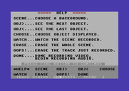 Movie Creator for Commodore 64 - The help screen.