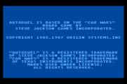 AutoDuel for Atari 8-bit - Copyright screen.