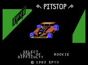Pitstop for ColecoVision - Select difficulty level.