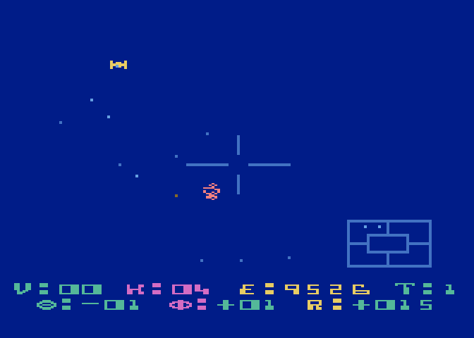 Star Raiders Atari 5200 Screenshot: Enemy spotted; engage!