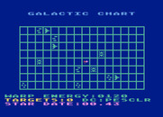 Star Raiders for Atari 5200 - Check out the galactic chart to see where both friends and enemies are.