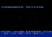 Star Raiders for Atari 5200 - Starting a game at the commander skill level.