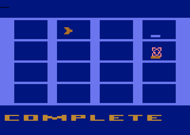 Star Raiders Atari 2600 Screenshot: Warping to another sector complete!