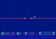 Star Raiders for Atari 2600 - An enemy ship attacks, but is almost in my sights...