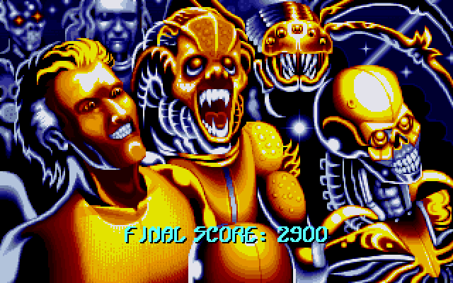 Strike II IBM PC/Compatibles Screenshot: Game over.