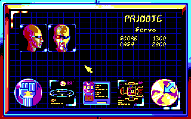 Strike II IBM PC/Compatibles Screenshot: Options before the next planet begins.