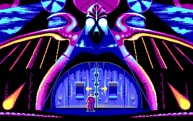 Strike II IBM PC/Compatibles Screenshot: Introduction; what's behind these doors?
