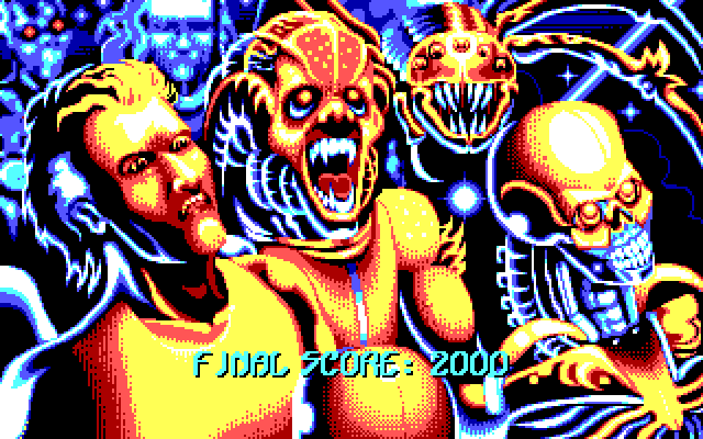 Strike II IBM PC/Compatibles Screenshot: Game over.
