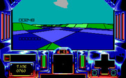 Strike II for IBM PC/Compatibles - Flying over water.