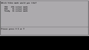 Strike II for IBM PC/Compatibles - Video mode selection.