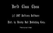 World Class Chess for IBM PC/Compatibles - Title screen.
