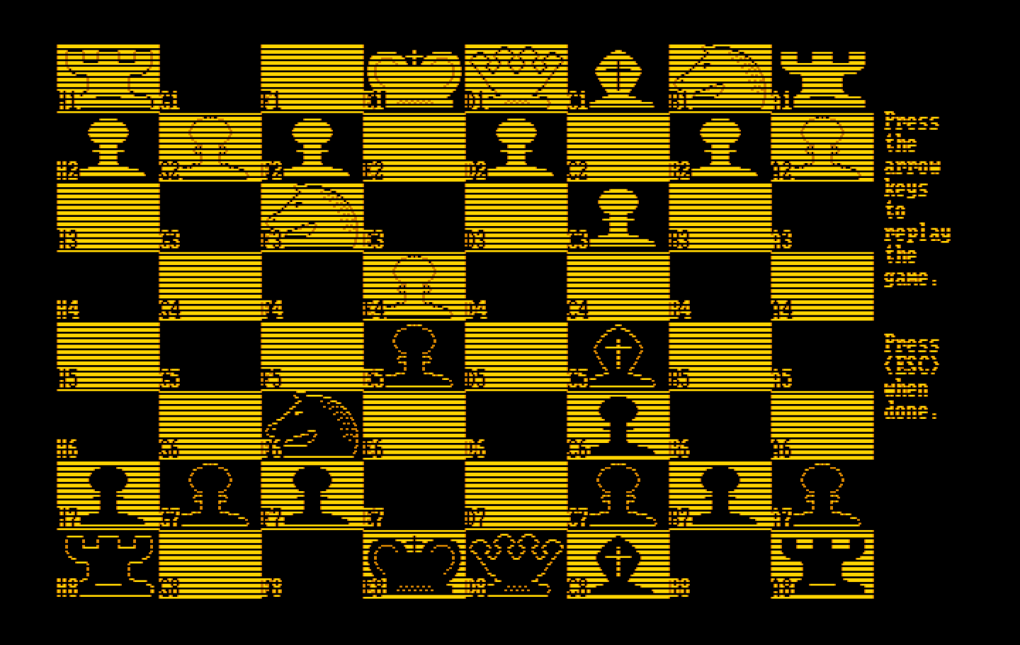 World Class Chess IBM PC/Compatibles Screenshot: You can replay games, including some famous ones.