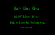 World Class Chess for IBM PC/Compatibles - Title screen.