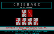 Cribbage for IBM PC/Compatibles - Title screen.