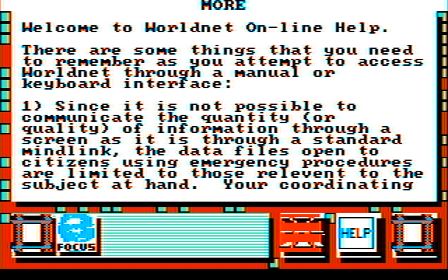 Portal IBM PC/Compatibles Screenshot: Welcome to on-line help...