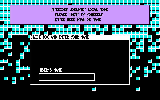 Portal Amiga Screenshot: First, enter your name...