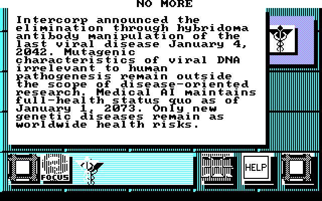 Portal IBM PC/Compatibles Screenshot: Another part of the backstory.