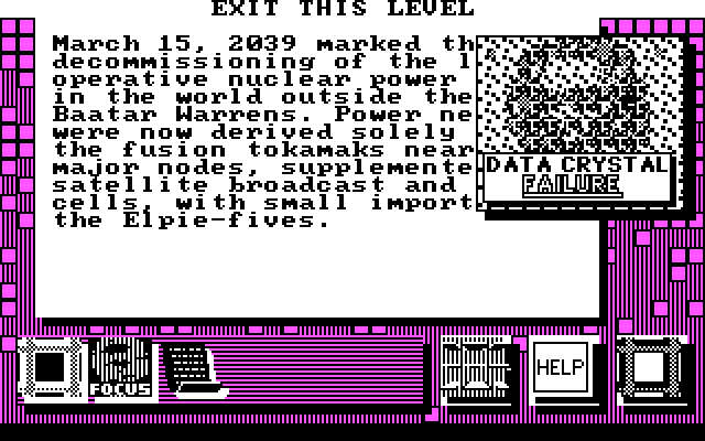 Portal IBM PC/Compatibles Screenshot: We have a data crystal failure.