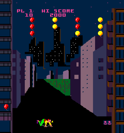 Kick Arcade Screenshot: I missed the balloon and fell over!