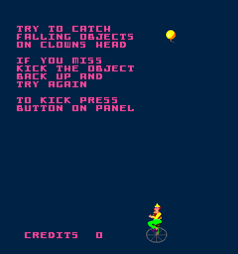 Kick Arcade Screenshot: Game instructions.