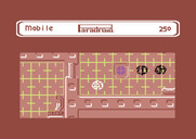 Paradroid for Commodore 64 - The colored circle is a transporter to reach diferent decks on the ship.