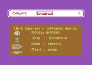 Paradroid for Commodore 64 - Accessing a computer console.